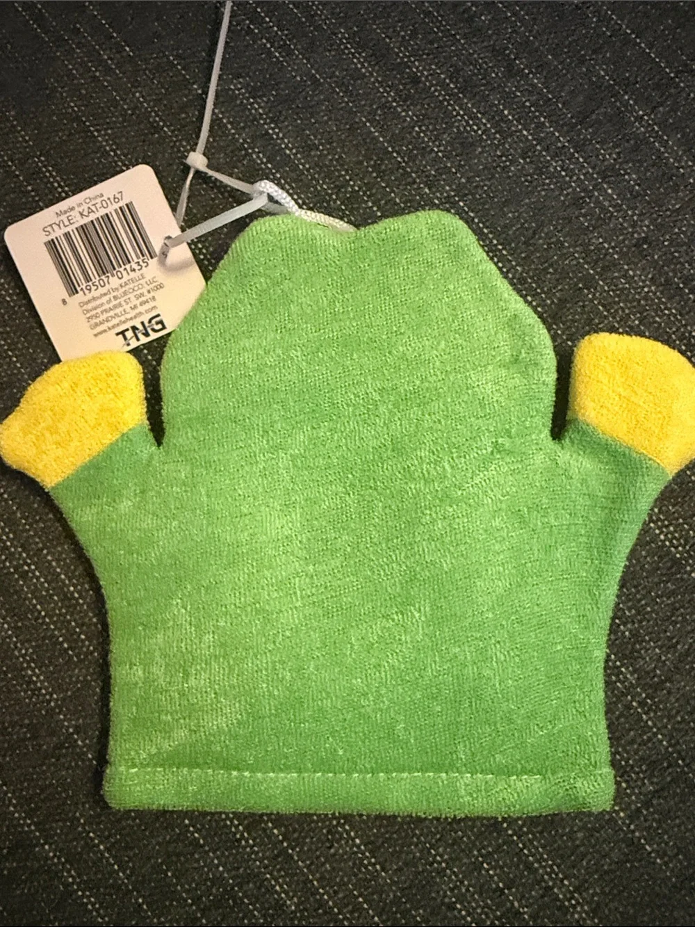 Green Frog Bath Glove for Toddlers